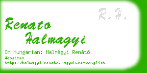 renato halmagyi business card