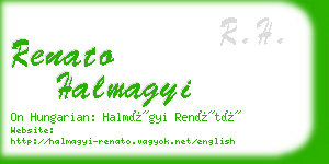 renato halmagyi business card